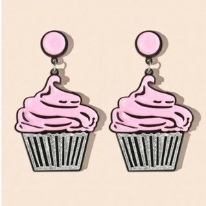 ⭐️❤️ FREE Cupcake Cake Snacks Retro Hipster Hippie Art Deco Farm Boho Earrings